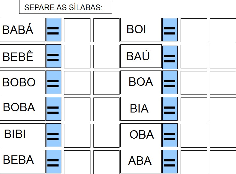 INCLUSÃO: CARTILHA ADAPTADA – LETRA B – FORMAÇÃO DE PALAVRAS ...