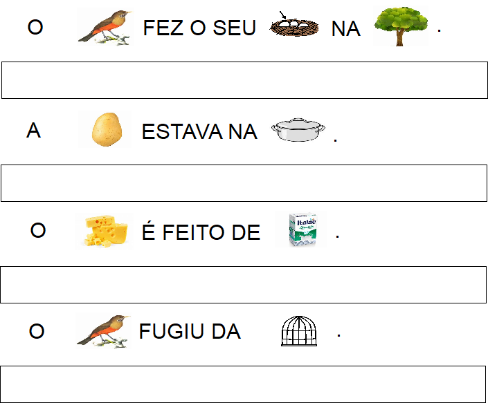 Reescreva As Frases Substituindo As Letras Pelas Palavras Do Quadro