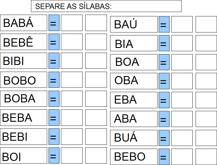 INCLUSÃO: CARTILHA ADAPTADA – LETRA B – FORMAÇÃO DE PALAVRAS ...